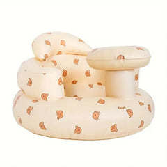 1pc Baby Sofa Chair, Plastic Wraparound Support Seat, Portable Rocking Chair For Infants Aged 3 Months+, Exercise Sitting & Standing, Spine Protection, Boys White Learning Seat