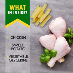 Dog Sweet Potato Wrapped With Chicken Pet Natural Chew Treats Grain Free Organic Meat Human Grade Dried Snacks In Bulk For Training For Small & Large Dogs Sweet Potato