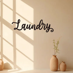 Vintage Industrial Metal Wall Sign For Laundry Room & Garage