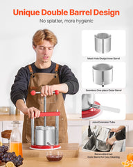 Fruit Wine Press Manual Press For Wine Making 0.44 Gal/1.65L Stainless Steel