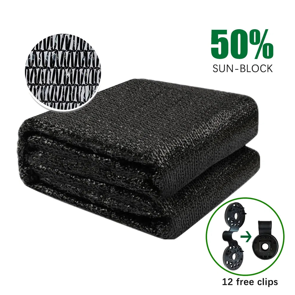 6ft*20ft Black Shade Net Fabric Provides Efficient Shading, Premium Materials, And An Enhanced Plant Growth Environment.
