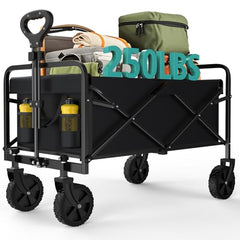 Foldable Trolley - 440-pound Foldable Extra-long Heavy-duty Multi-functional Vehicle With Wheels