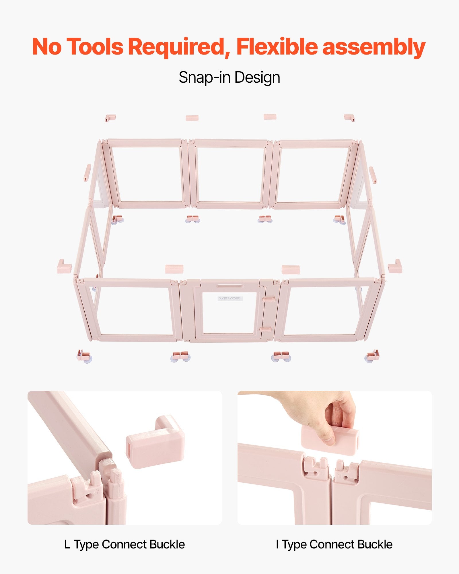 Dog Whelping Box With Window Transparent Playpen For Medium Dog 60x39x23 In