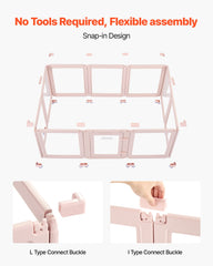 Dog Whelping Box With Window Transparent Playpen For Medium Dog 60x39x23 In