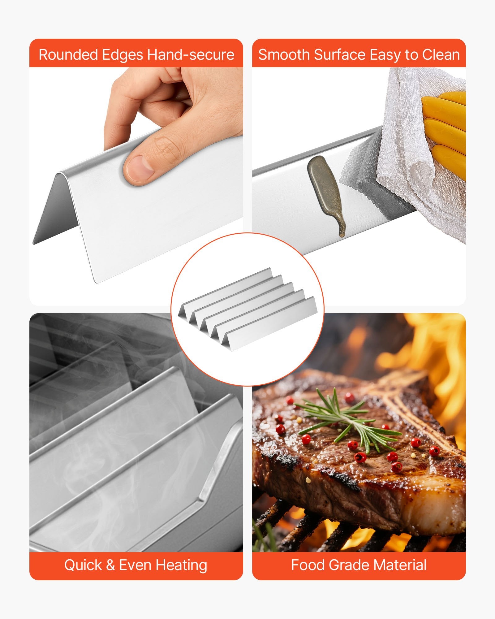 17 In Flavorizer Bars Steel Grill Replacement For Weber Genesis 300 Series