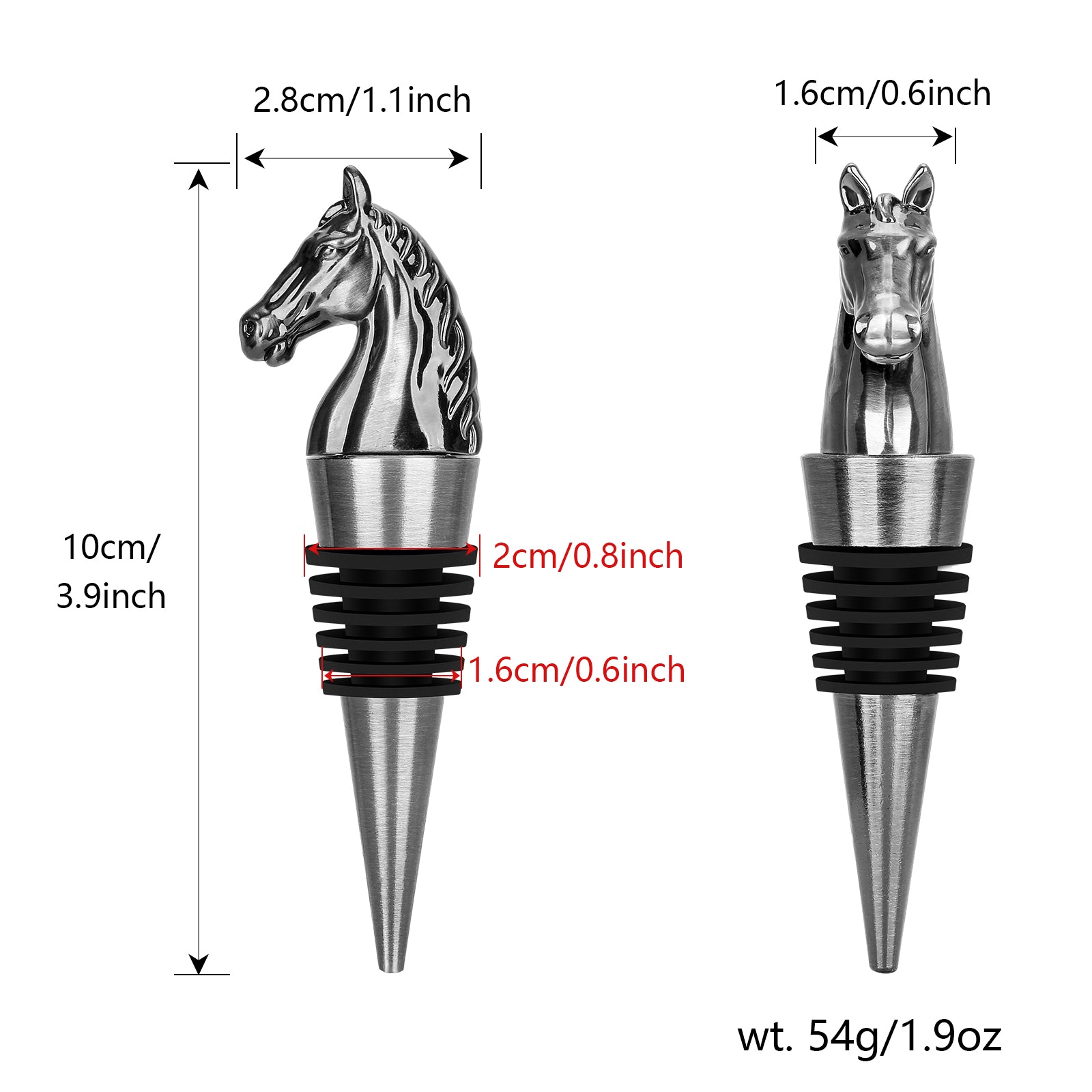 Luxury Horse Head Wine Bottle Stopper Animal-shaped Wine Stopper For Preserving Red Wine, A Kitchen Storage Gift, A Birthday Gift For Universal Wine Preservation Supplies.