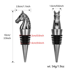 Luxury Horse Head Wine Bottle Stopper Animal-shaped Wine Stopper For Preserving Red Wine, A Kitchen Storage Gift, A Birthday Gift For Universal Wine Preservation Supplies.